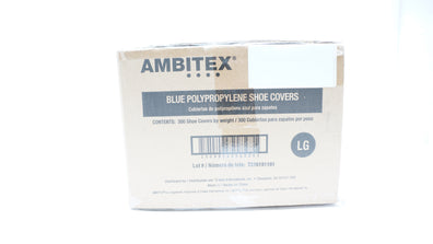 Ambitex PSC3L Blue Polypropylene Shoe Covers, Size Large - Case of 300